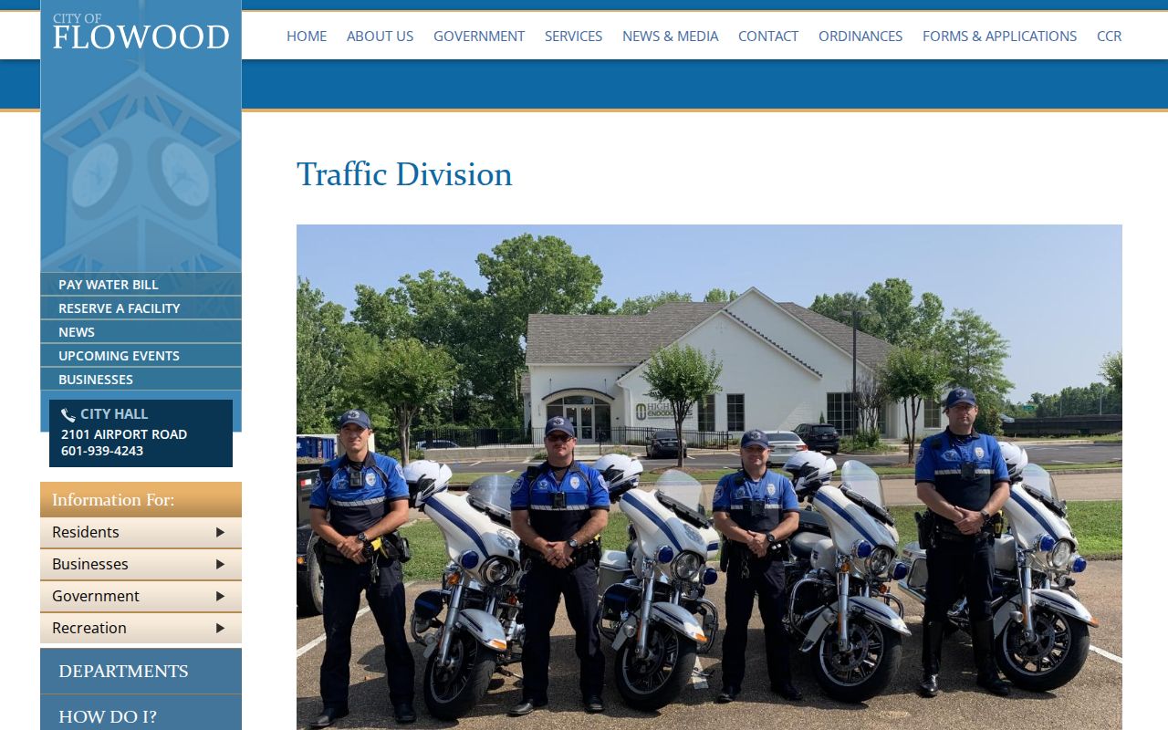 Flowood traffic division citation payment and court docket information