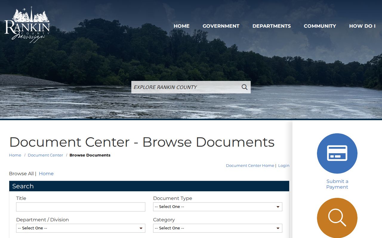Rankin County court records document center page