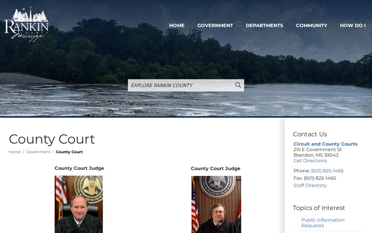 Rankin County court docket County Court information